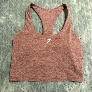 Gymshark Marl Racer Shelf Crop Tank